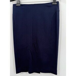 Talbots Pencil Skirt 6 Navy Blue Knit Knee Length Preppy Dark Academia Career